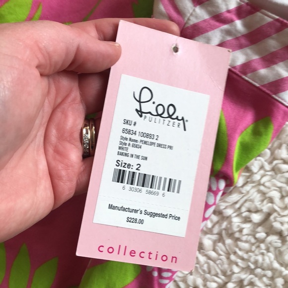 NWT Lilly Pulitzer White Label Penelope Dress in “Baking in the Sun” Size 2. - Picture 4 of 14